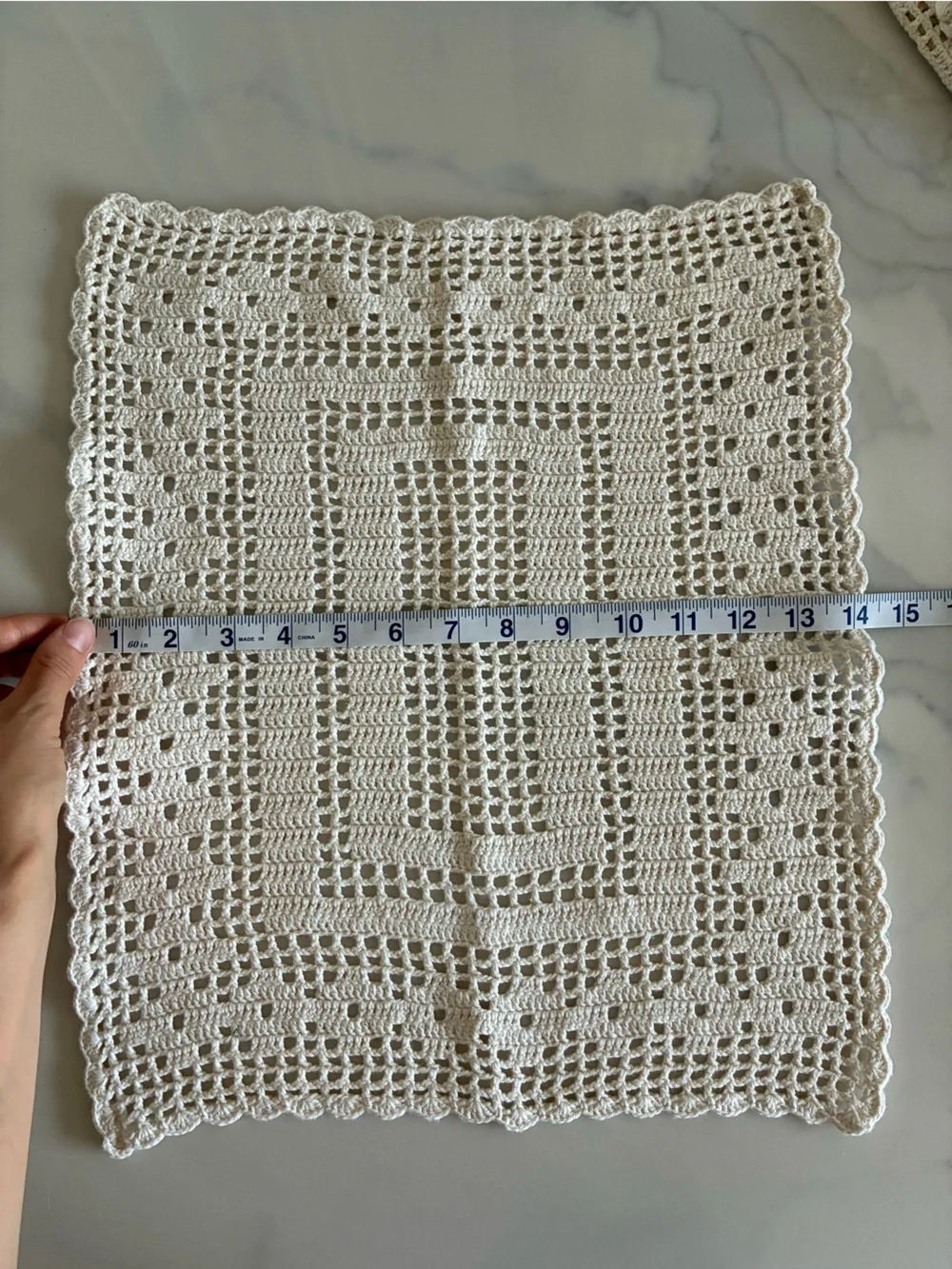 Hand-Crocheted Cream table place mats
